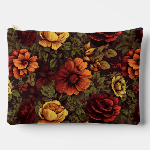 Roest kleur  bloemenprint etui