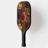 Roest kleur  bloemenprint pickleball paddle (Links)