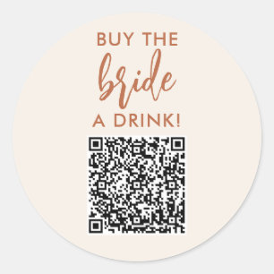 Roest Koop De Bruid Een Drink Avond Voor De Bruilo Ronde Sticker