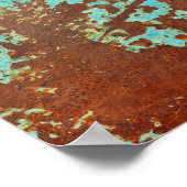 roest met roestvrij bord poster (Hoek)