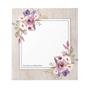 roest, modern, trendy, floraal, waterverf notitieblok