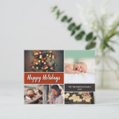 Roest Oranje Prettige feestdagen (Staand voorkant)