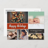 Roest Oranje Prettige feestdagen (Voorkant / Achterkant)