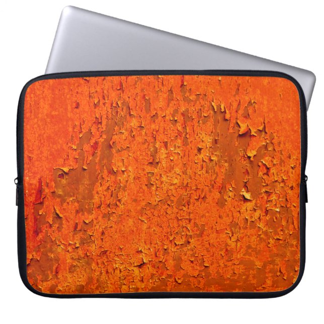  roest: oude getextureerde oppervlakte laptop sleeve (Voorkant)