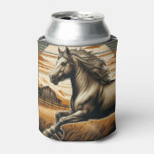 Roest/ paard/western blikjeskoeler (Blikje Voorkant)