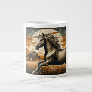 Roest/ paard/western extra grote beker