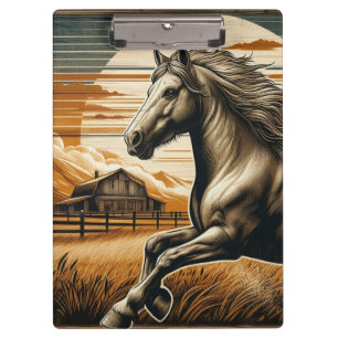 Roest/ paard/western klembord