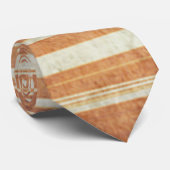 Roest Sinaasappel en Cream Stropdas (Opgerold)