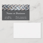 Roest staal bord visitekaartje (Voorkant / Achterkant)