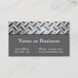 Roest staal bord visitekaartje