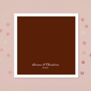 Roest Terracotta Bloemenbruiloft Servet