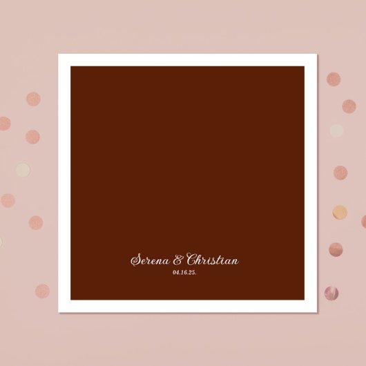 Roest Terracotta Bloemenbruiloft Servet