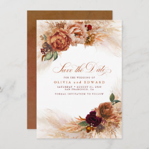 Roest Terracotta Verbrand Sinaasappel Herfst Save  Kaart