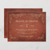 Roest wijngaard rustieke bruiloft save the date (Voorkant / Achterkant)