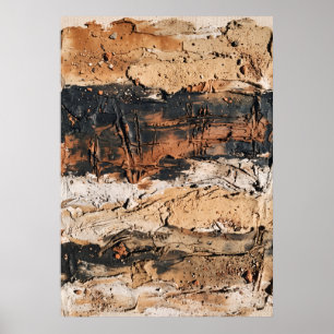 Roest Zwart Textuur Abstracte Poster
