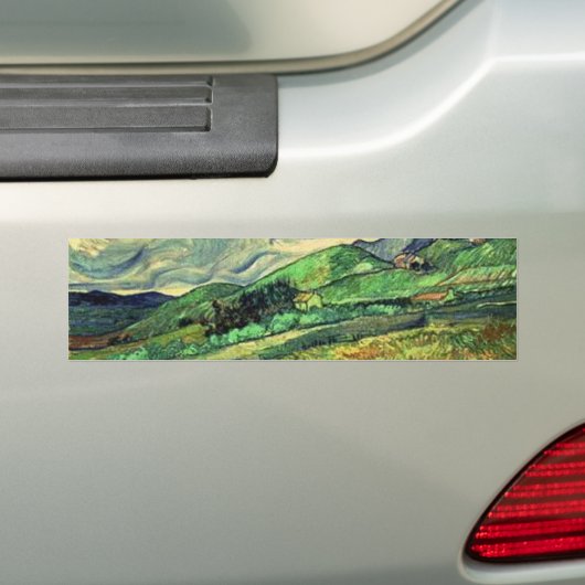 Roestachtig stijlvol landschap in Saint Remy Paint Bumpersticker (Op auto)
