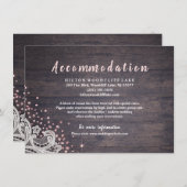 Roestachtige kant en houtsnipige glitteraccommodat informatiekaartje (Voorkant / Achterkant)