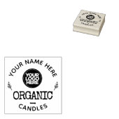 Roestachtige Logo, organische kaarsen Jam Product Rubberstempel (Gestempeld)