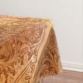 Roestbruin western landschapsleer tafelkleed (Voorbeeld)