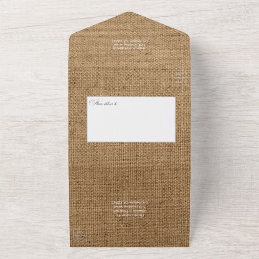 roestelijke buidel in één keer all in one uitnodiging (Buitenkant)