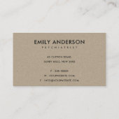 ROESTGEEL MODERN KRAFT ABSTRACTE KUNST AFSPRAAK VISITEKAARTJE (Achterkant)