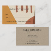 ROESTGEEL MODERN KRAFT ABSTRACTE KUNST AFSPRAAK VISITEKAARTJE (Voorkant / Achterkant)