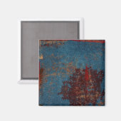 Roestig Blauw Patroon Achtergrond Magneet (Voorkant / Achterkant)
