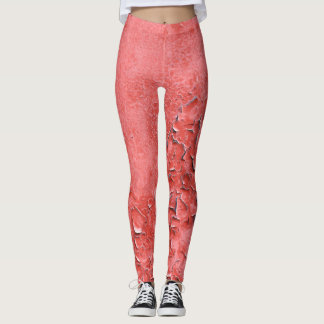 roestig ijzer muur textuur leggings