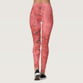  roestig ijzer muur textuur leggings (Achterkant)