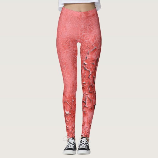  roestig ijzer muur textuur leggings (Voorkant)