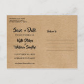 Roestig Kracht Gouden Hart Kalender Bewaar de Datu Aankondigingskaart (Achterkant)