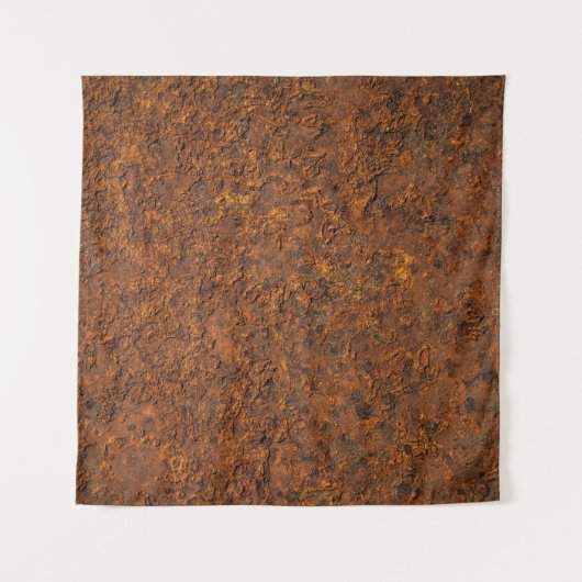 Roestig metaal: getextureerde ijzeresthetiek. wandkleed (Voorkant)