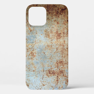Roestig metalen paneel, gestructureerde achtergron iPhone 12 hoesje