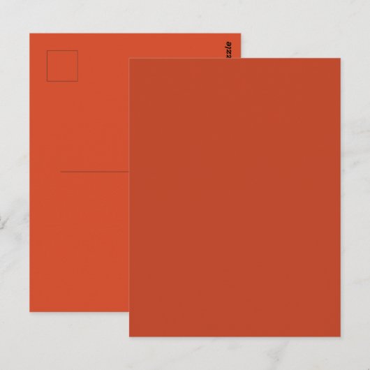 Roestig Verbrand Pompoen Effen Kleur Briefkaart (Voorkant / Achterkant)