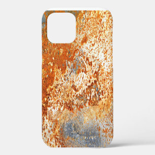Roestig zink: grunge textuur achtergrond. iPhone 12 hoesje