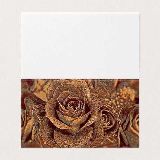 Roestige Rozen Kaart (Buitenkant ongevouwen)