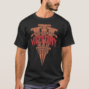 Roestige spijkers verkondigen de overwinning door t-shirt