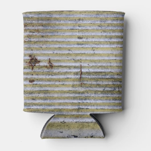 Roestige zinktextuur, grunge achtergrond. blikjeskoeler (Voorkant)