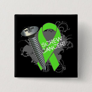 Roestkanker - Grunge Non-Hodgkins Lymfoom Vierkante Button 5,1 Cm