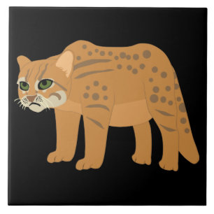 roestkatkeramische tegel tegeltje