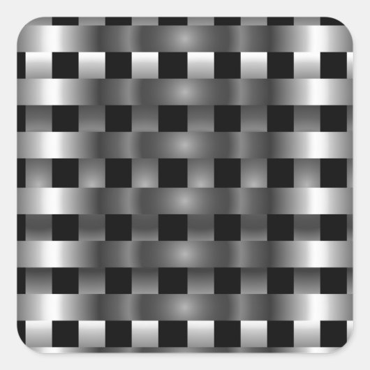 Roestvast Staal Vierkante Sticker (Voorkant)