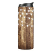 Roestvrij hout Licht, op maat gemaakt roestvrij st Thermosbeker (Gedraaid links)