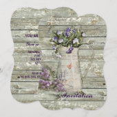 roestvrij houten lavendel kaart (Voorkant / Achterkant)