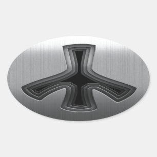 Roestvrij Ovale Sticker
