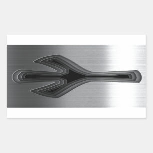 Roestvrij Rechthoekige Sticker