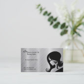 Roestvrij staal Beauty Salon met datum van benoemi Afsprakenkaartje (Staand voorkant)