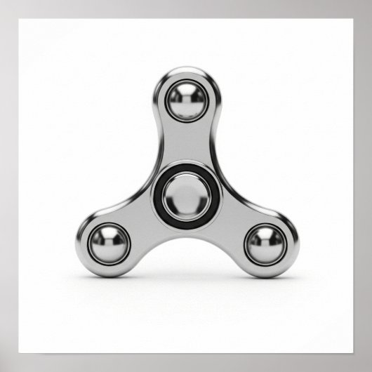 Roestvrij staal Fidget Spinner Poster (Voorkant)