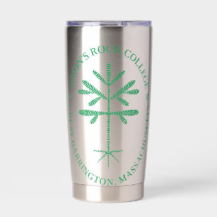 Roestvrij staal geïsoleerde tumbler met groene afd drinkbeker