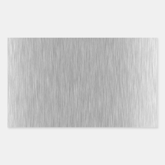 Roestvrij staal getextureerd rechthoekige sticker (Voorkant)