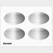 Roestvrij staal Metalen blik Ovale Sticker (Vel)